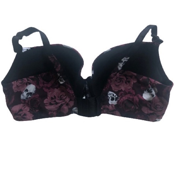 Torrid Plus Size Skull and Floral Print Bra - Picture 2 of 9